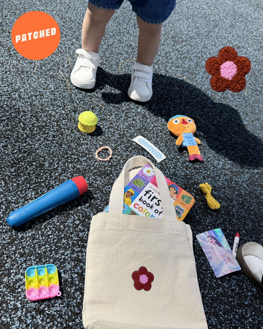 The Mini Tote — Custom Patch Canvas Bag for Kids | Patched Clothing
